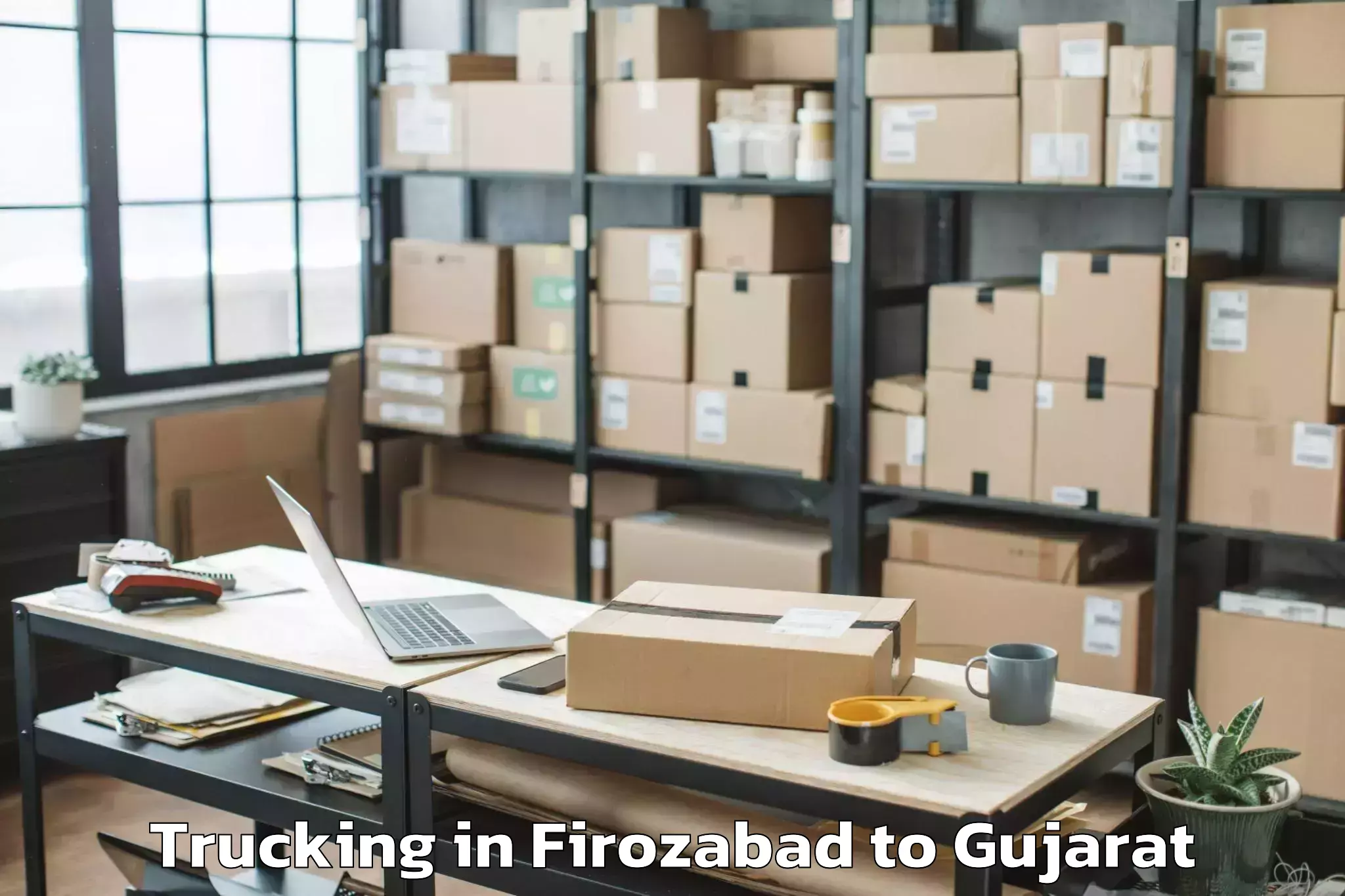 Expert Firozabad to Girgadhada Trucking